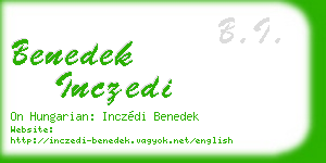 benedek inczedi business card