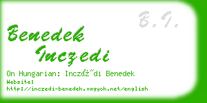 benedek inczedi business card